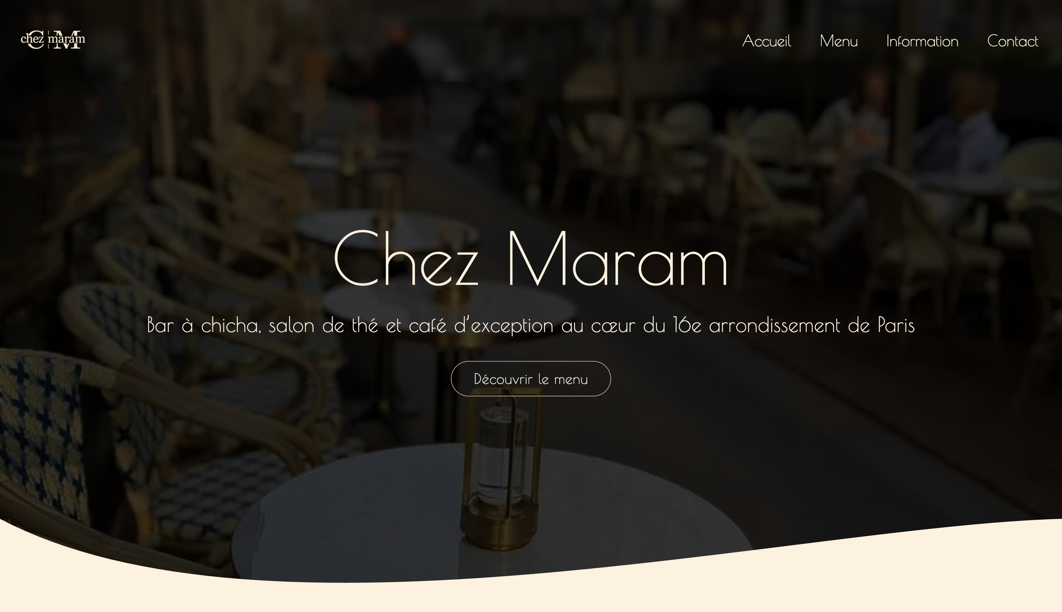 Chez Maram website homepage