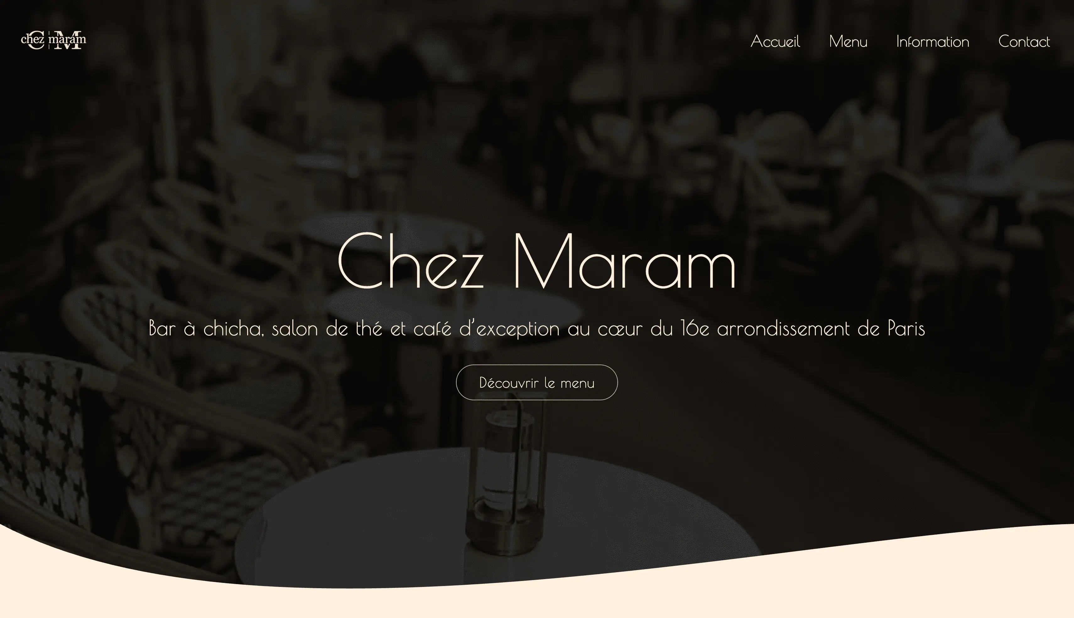 الصفحة الرئيسية لموقع Chez Maram